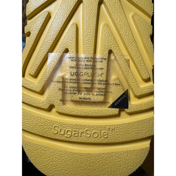 UGG NEUMEL SUEDE SHEARLING WOOL BOOTS CORN YELLOW NWOT M 10 W 11 - Picture 10 of 13